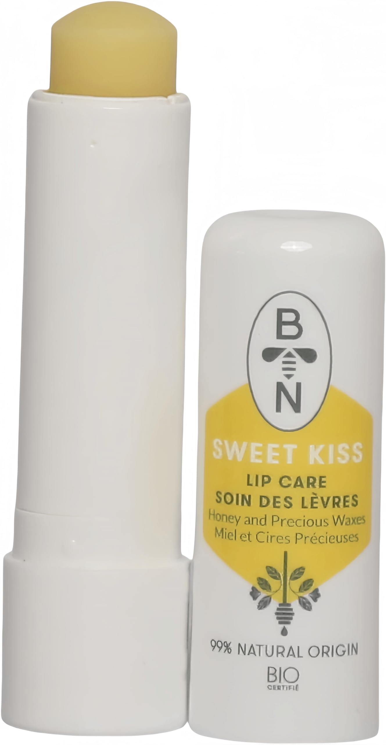Bee Nature - Organic Honey Moisturizing Lip Balm - Nourishing Sweet Kiss Lip Care - 99.9% Natural - 4.5g