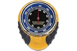 ArtHoval 4-in-1 Altimeter Barometer for Outdoor Use, Measures Altitude Weather and Temperature, Rugged ABS Construction, No B