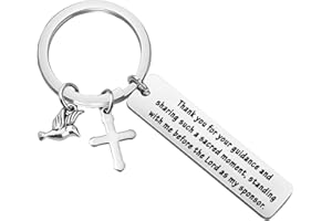 Gzrlyf Confirmation Sponsor Keychain Thank You Confirmation Gifts for Sponsors Godfather Godmother