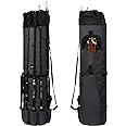 LEADALLWAY Fishing Pole Bag,Durable Folding Oxford Fabric Fishing Tackle Carry Case Bag Multifunction Large Capacity Waterproof Fishing Rod Case Holds 5 Poles