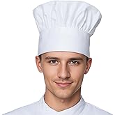 HYVOROS Adult Chef Hat for Men Women Cotton Adjustable Elastic for Kitchen Cooking Baking Restaurant