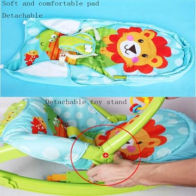 GAOYY Baby Bouncer Rocker Chair Activity Centre Removable Toy Bar Calming Vibrations Toddler Rocker