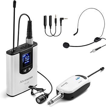 wireless lapel microphone with speaker