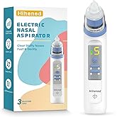 Electric Nasal Aspirator for Baby, Nose Aspirator for Toddlers, Rechargeable Baby Nose Sucker, Nose Cleaner with 3 Silicone T