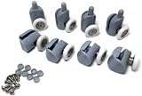 Linwnil 8pcs Shower Door Rollers Runners Wheels Pulleys for 20-27mm Cabinets view 5