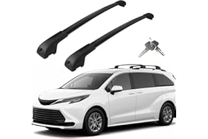 KOARIGO Roof Rack Cross Bars Compatible with Toyota Sienna 2011-2020, Adjustable Aluminum Heavy Duty 300 LBS Anti-Theft Lock Cargo Carrier Rooftop Crossbar Accessories for Bike, Basket, Snowboard, Luggage