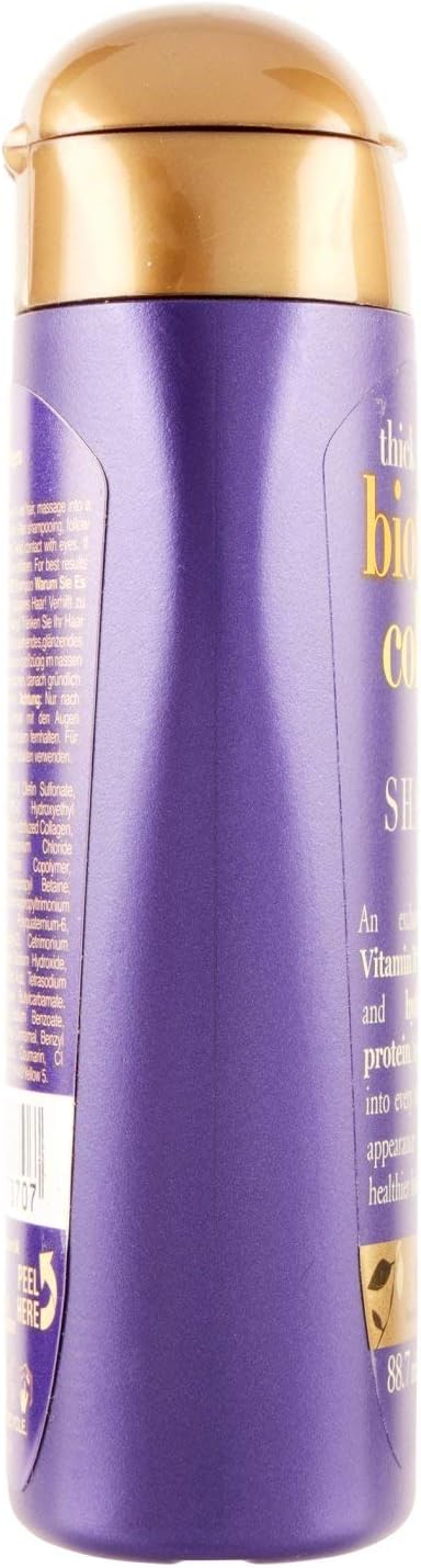 OGX Thick & Full with Biotin & Collagen Shampoo, with Vitamin B7 Biotin, Collagen and Hydrolyzed Wheat Protein - Image 3
