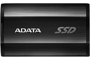 ADATA SE800 1TB IP68 Rugged - Up to 1000 MB/s- SuperSpeed USB 3.2 Gen 2 USB-C External Portable SSD Black (ASE800-1TU32G2-CBK)