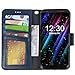Arae Case Compatible for Samsung Galaxy S8, [Wrist Strap] Flip Folio [Kickstand Feature] PU leather wallet case with ID&Credit Card Pockets [Not for Galaxy S8 plus] (navy blue)