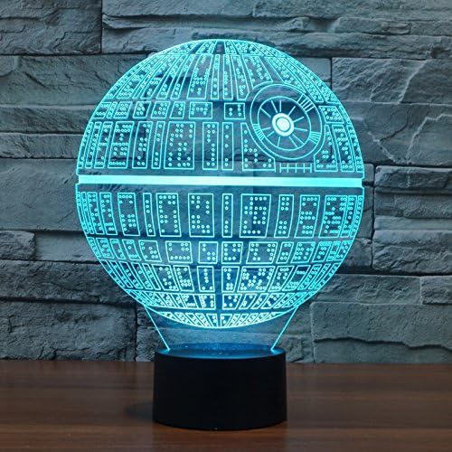 Bettelife 3D Night Lamp 7 Color Changing LED Desk Table Night Light for Home Decor Kids Bedroom (Death Star)