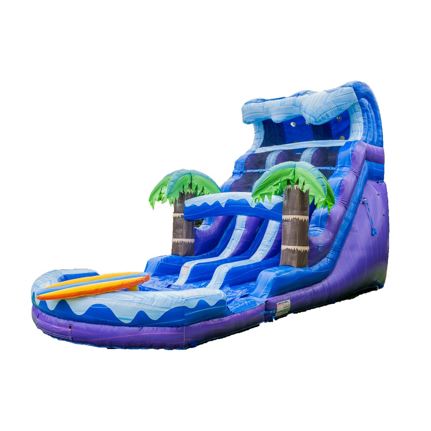Photo 1 of **DIRT DAMAGE** 17’ Surf Beach Tall Inflatable Water Slide with Splash Pool and Dual Lane, Big Kids and Adults, Commercial Grade, Outdoor Backyard, Summer Fun, Wet Dry, Blow Up, Water Park, (with Blower)