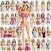 rainbow yuango Handmade Mini Clothes Bikini Set Swimwear Swimsuit for 11.5 in Barbie Doll Pack of 5