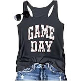 Baseball Tank Tops for Women Game Day Shirts Softball Tank Top Casual Sleeveless Vest Darkgrey