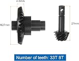 sourcing map Steel Diff Gear Set 33T 8T Helical for SCX10 RC Car 2 Sets view 2