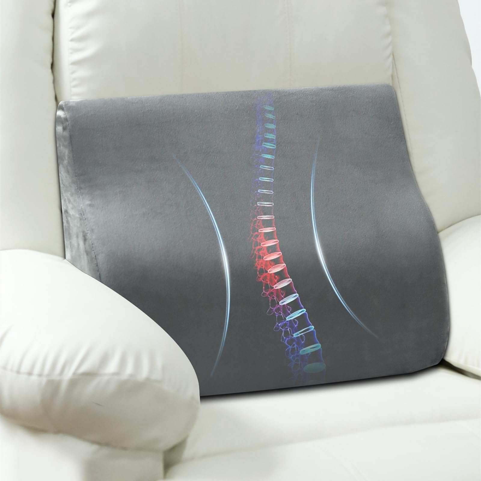 Photo 1 of **HEAVILY USED / ODOR** AHUAWA Lumbar Support Pillow for Recliner Chair and Couch, Memory Foam Back Cushion Ergonomic Back Support Pillow for Lower Back Pain Relief, with Soft Velvet