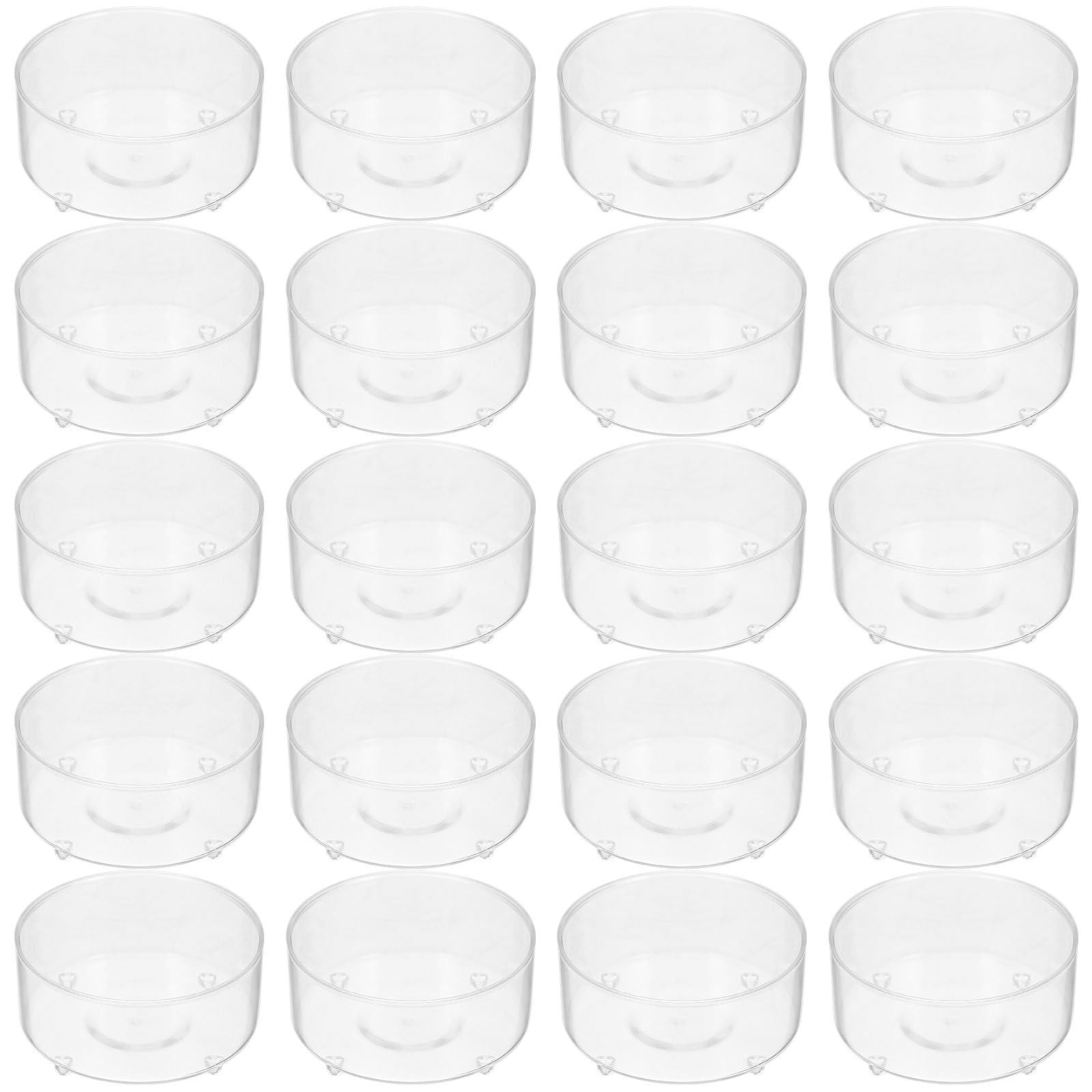 ifundom Tea Light Candle Holder: 100pcs Clear Tealight Cups Candle Holders Candle Making Kit for DIY Wedding Centerpieces Party Home Decor