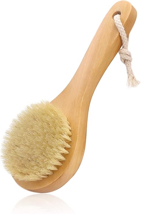 Amazon Co Jp Maltose 豚毛ボディブラシ 硬め シャワーブラシ 体洗い ボディーぶらし 短柄 お風呂用 男性 ホーム キッチン