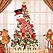 OurWarm Snowman Christmas Tree Topper Large Snowman Tree Topper with Top Hat Scarf Hugger for Christmas Holiday Winter Home Wonderland Party Decoration Ornament Supplies