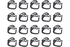 jojofuny 50pcs Black Alloy Plastic Shade Net Clips Fasten Hanging Hooks for Greenhouse Garden Supplies