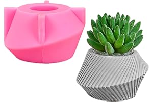ANKTILY Spiral Pattern Concrete Flower Pot Silicone Mold Succulent Planter Vase Mold Plaster Candle Pen Holder Epoxy Resin Cement Clay Mould