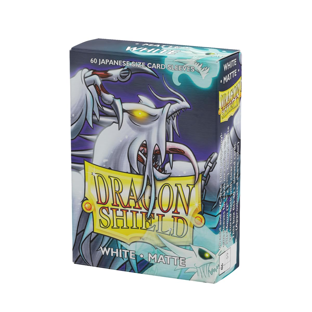 Dragon Shield | Japanese Size Card Matte Sleeves | 60 CT - Smooth & Tough Premium TCG Sleeves - Compatible with Yu-Gi-Oh, Naruto, Cardfight & Vanguard | White — image 1