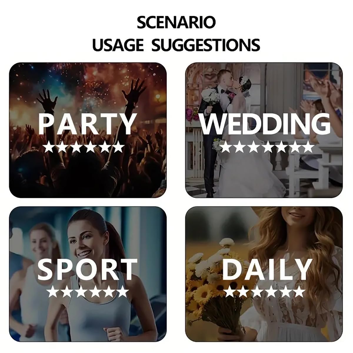 French Tip Press on Nails Short Square Flowers Fake Nails with Designs White French Tip Flowers Acrylic Nails Supply Glossy Artificial Nails Glue on Nails for Women Girls DIY Manicure 24 pcs - Image 5