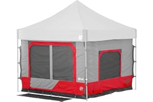 E-Z UP Camping Cube 6.4, Converts 10' Straight Leg Canopy into Camping Tent, Punch