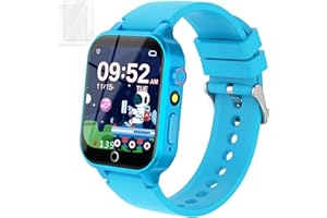 Cosjoype Kids Smart Watch for Kids with 26 Puzzle Games HD Camera Video MP3 Player Habit Tracking Learn Card Flashlight 12/24 hr Kid Watches Gift for 5-12 Year Old Boys Toys for Kid