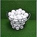 Crestgolf 2PCS Stainless Metal Golf Basket Golf Ball Container Ball Bucket