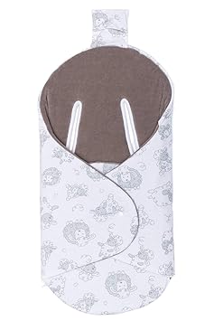 Fillikid Einschlagdecke Exclusiv | Babyhörnchen 100% Baumwolle für Babyschale, Autokindersitz | Größe 73 cm x 35 cm | Kuschel