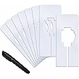 8 PCS Closet Rack Dividers, Wardrobe partition Board White Rectangular Clothing Hanger Dividers with a Bonus Marker, Writable & Reusable for Sorting Clothes Size, Color