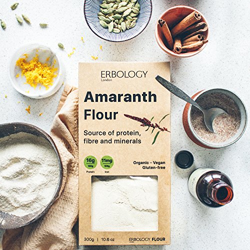 Organic Amaranth Flour 10.6 oz - Rich in Fiber, Protein and Minerals - Gluten-Free