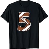 5th Birthday Football Shirt - 5 years old Kid Football Shirt T-Shirt