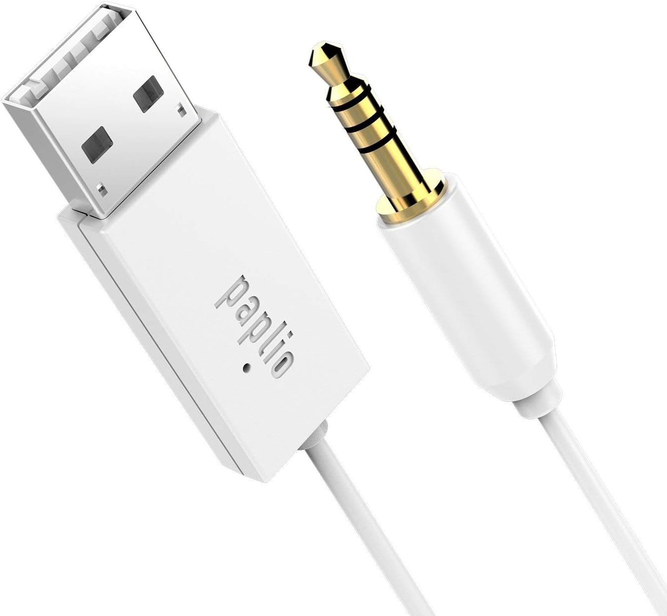 BlueStream Paplio Bluetooth Handsfree Adapter - Bluetooth Receiver with 3.5mm AUX Music/Navigation Streaming and Microphone for Calls