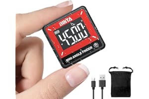 BINTA Small Digital Angle Finder Magnetic, Rechargeble IP54 Waterproof Dustproof Digital Angle Gauge Inclinometer, Portable Backlight Angle Measuring Tool for Woodworking, Construction, Machinery, DIY