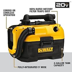 DEWALT Shop Vacuum Wet and Dry, Cordless and Corded