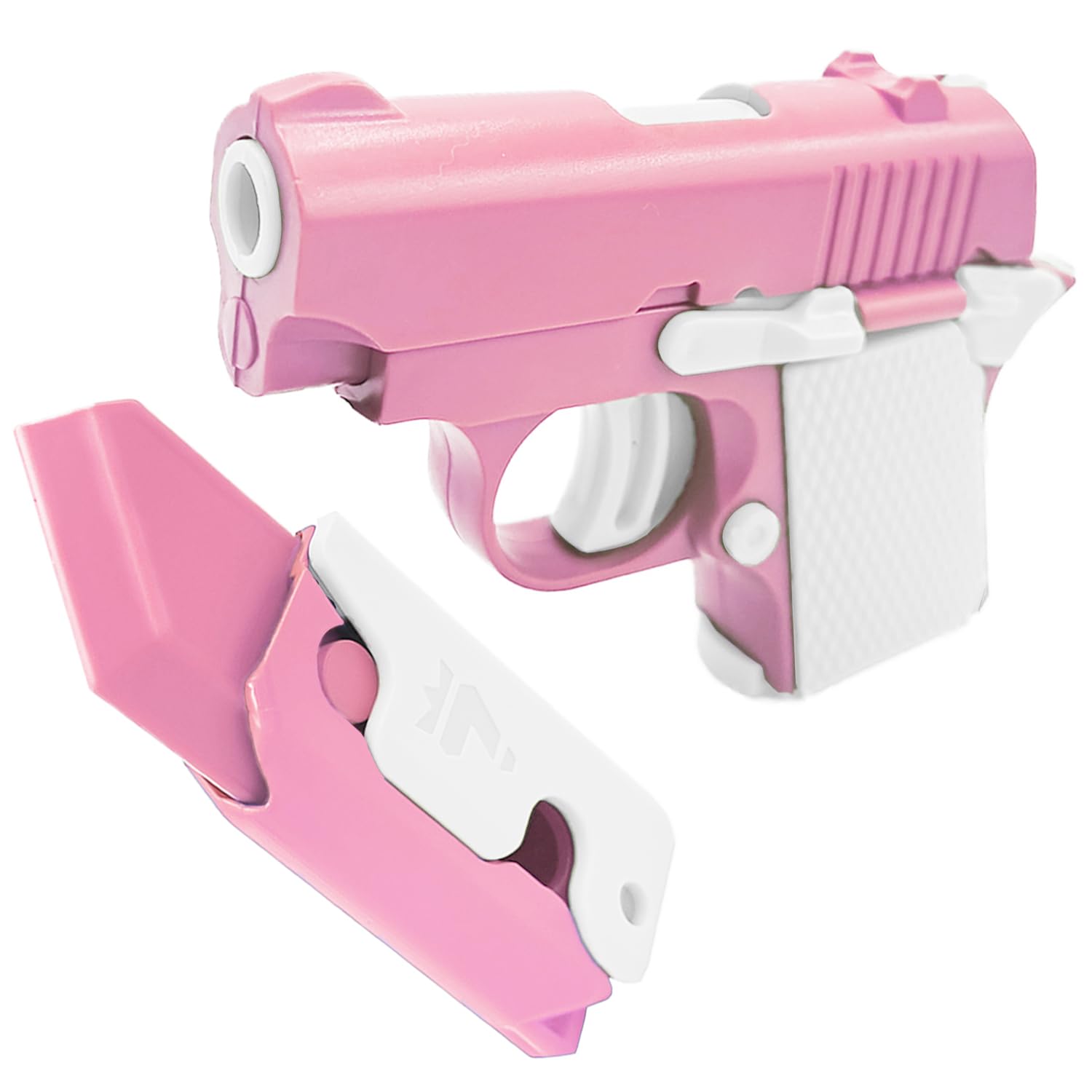 SUOXU Fidget Toy Gun Set-Sensory toy stress relief pistol Shaped Fidget Slider,Stress Anxiety Pressure Relieving Toy,Great for Adults & Children,Relaxing Toy,Gift Idea for Boyfriend (Pink)