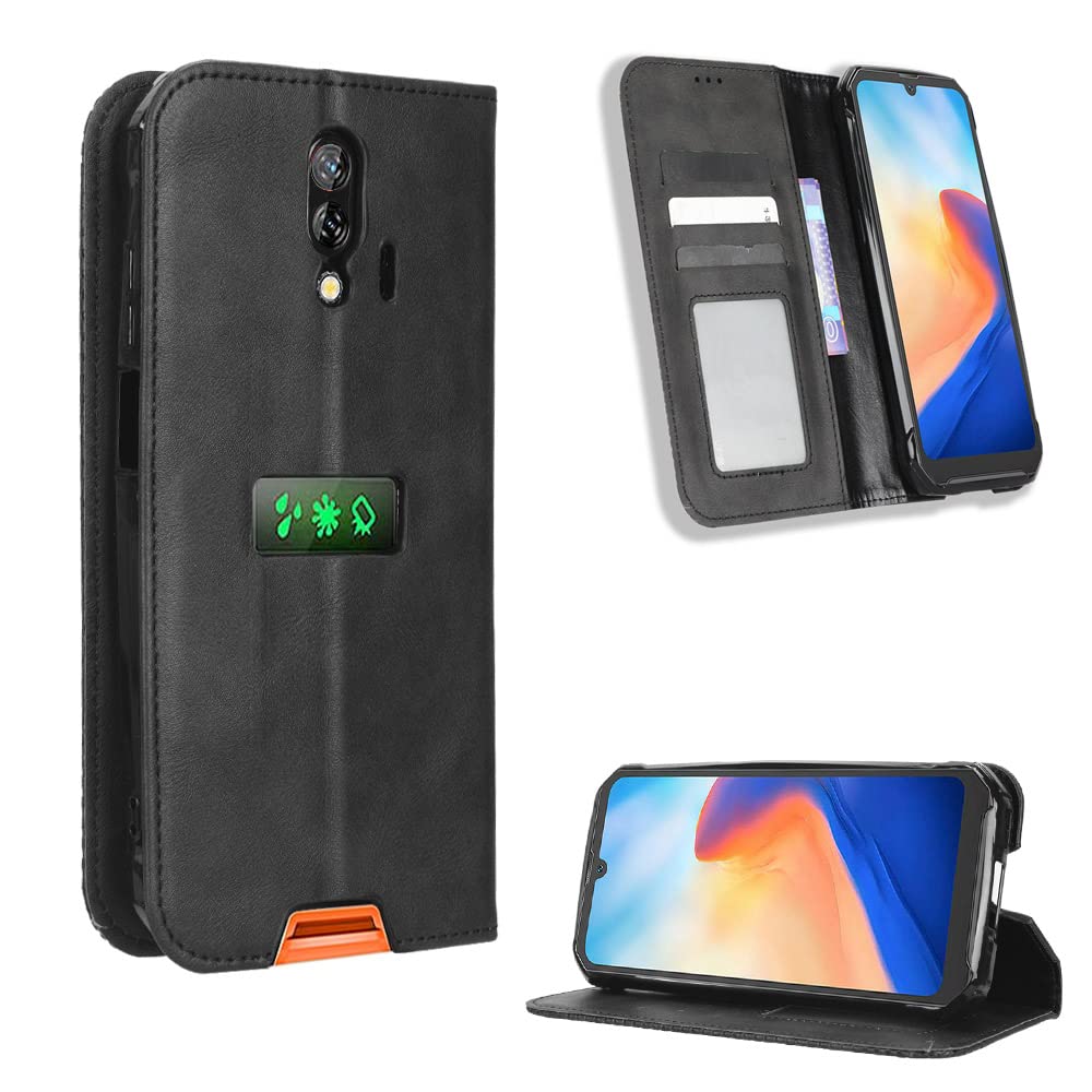 Blackview BV7200 Case [Wallet Case] [Kickstand] [Card Slots] [Magnetic Flip Cover] Compatible with Blackview BV7200 Smartphone(Black)