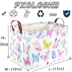 FXOCSHE Rectangular Butterfly Basket,Girls