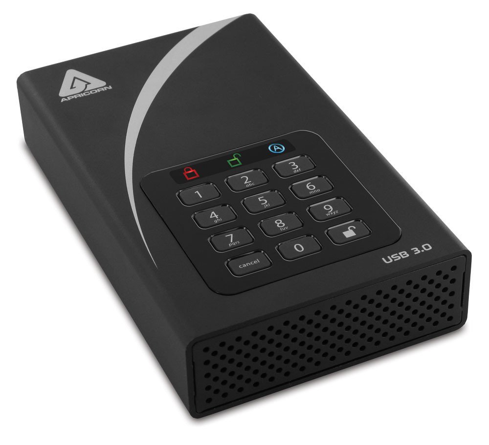 Apricorn Aegis Padlock 8TB Desktop 256-Bit Hardware Encrypted USB 3 Hard Drive (ADT-3PL256-8000EMEA)