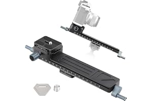 Leftfoto Precise Stable Geared Macro Focusing Rail Slider,Bidirectional Adjustment for Close-up Shooting Macro Photography wi