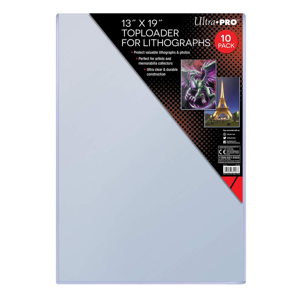 Ultra Pro 13" x 19" Toploader for Lithographs 10ct