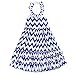 Jane's Mall Kids Girls Backless Wave Stripe Maxi Long Sundress Boho Dress Skirt, Blue, 5-6 Years
