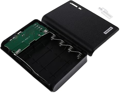 Magideal batería Externa Power Bank 18650 Cargador de batería Caja con 2 USB para iPhone X