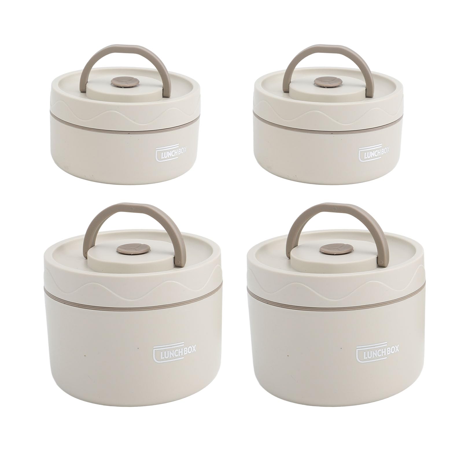 Goshyda Insulated Lunch Box, Portable Leakproof Thermal Box, 304 Stainless Steel Round Stackable Lunch Containers with Thermal Bag, for Adults Kids for Picnic Travel Office