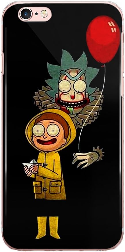 ZIZZDess Cool Cartoon Case for Apple iPhone 8 2017 Protective Case Clear Transparent Silicone Flexible Design Cool Art Cover