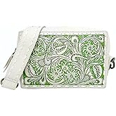 Myra Bag Western Hand-Tooled Leather Shoulder Bag for Women - Crossbody Floral Purse