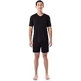 Fruit of the Loom mens 360 Stretch Short Sleeve V-neck Top and Short Sleep Pajama Set