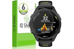 IQShield Screen Protector Compatible with Garmin Forerunner® 265s (42mm)(6-Pack) Anti-Bubble Clear TPU Film