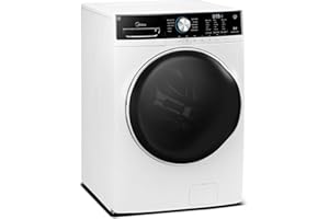 Midea MLH45N1AWW Full-Automatic Washing Machine, Front Load Washer, Vibration Control, Pre-Soak, Speed Wash, 10 Cycles, ENERGY STAR Certified, 4.5 Cu.Ft. White